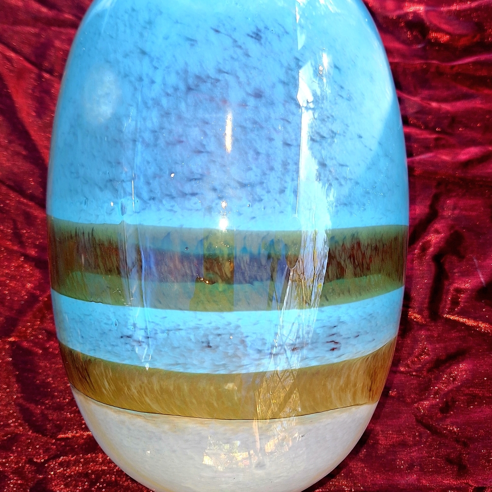 Murano Style Handblown Glass Vase